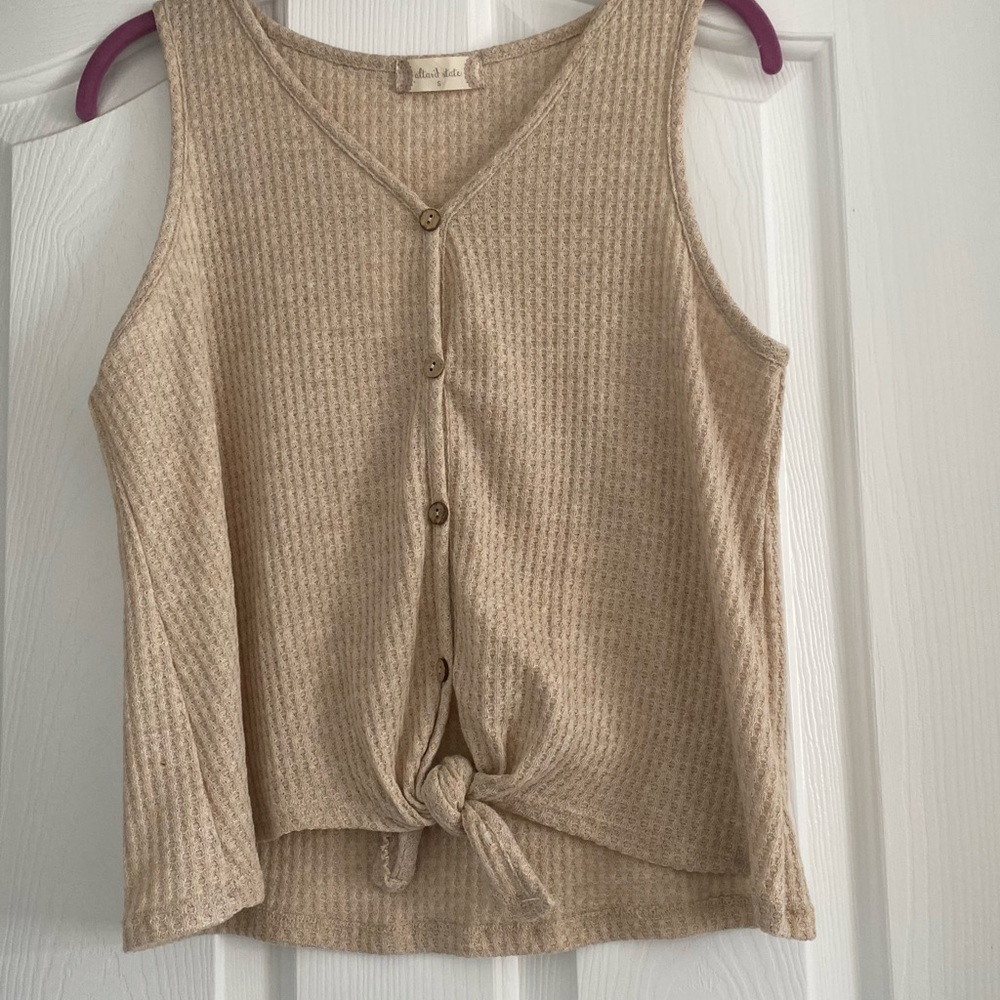altar’d state button up tank top w tie